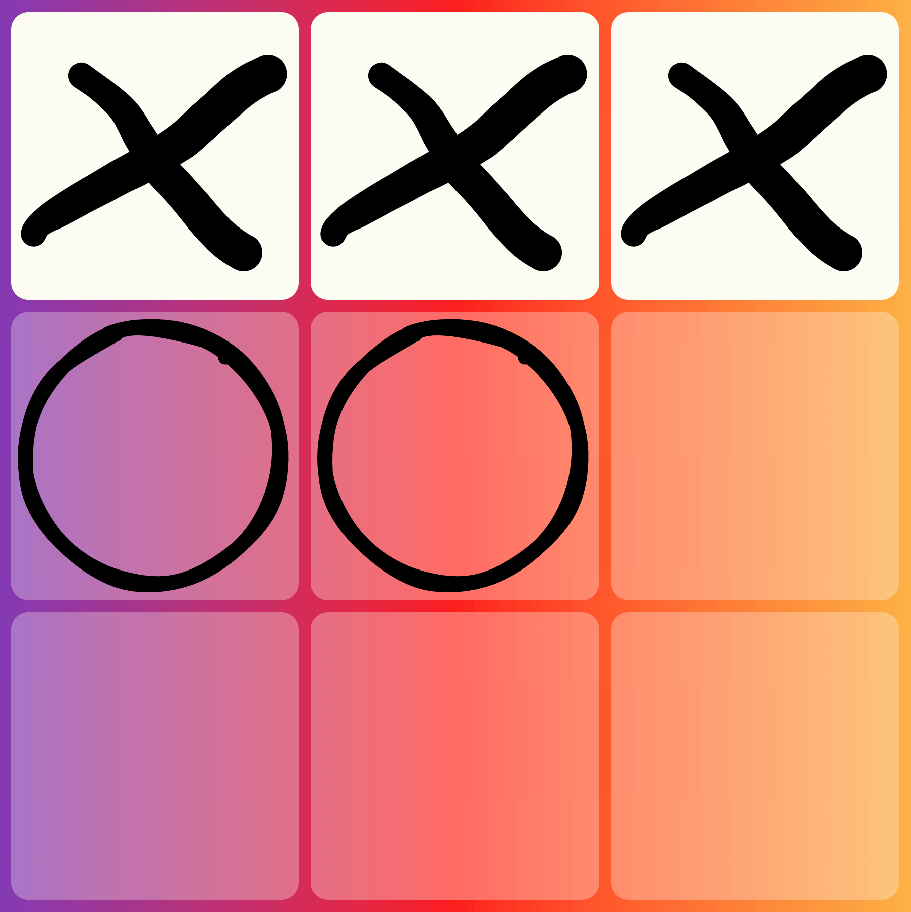 Highlighted victorious row